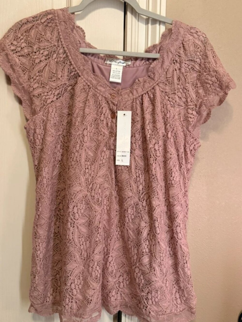 Mauve Lace Blouse by Ultra Pink